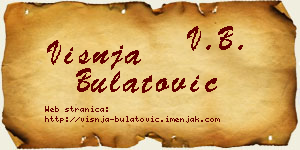 Višnja Bulatović vizit kartica